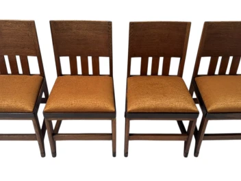 Four Art Deco Modernist Dining Room Chairs by Hendrik Wouda for Pander, 1924